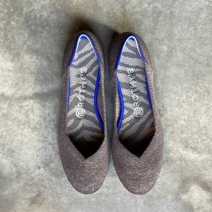 Rothy’s metallic The Flat size 8. Limited edition Twilight metallic
